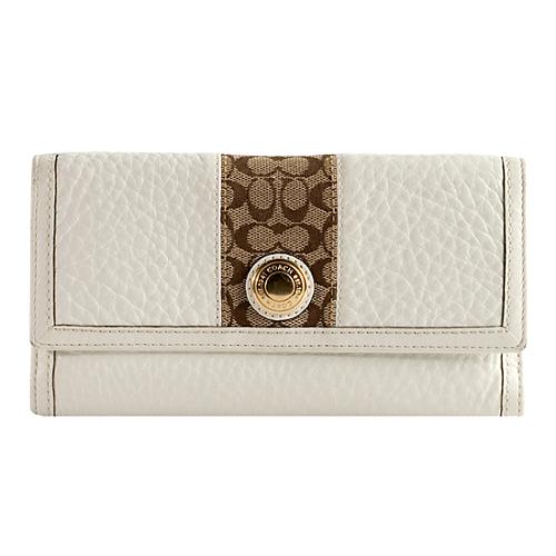 Coach Ergo Leather Checkbook Wallet