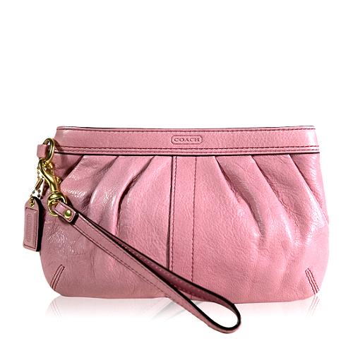 Coach Ergo Pleated Leather Capacity Wristlet