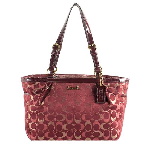 Coach Gallery Metallic Signature Tote