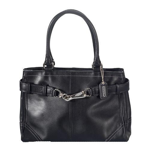 Coach Hamptons Leather Medium Carryall Tote