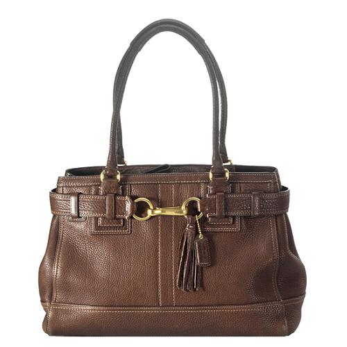 Coach Hamptons Pebbled Leather Large Carryall Tote