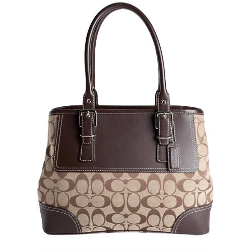 Coach Hamptons Signature Carryall Tote