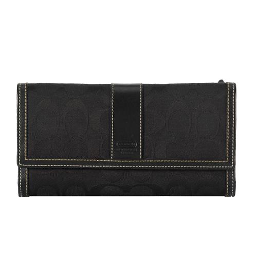 Coach Hamptons Signature Checkbook Wallet