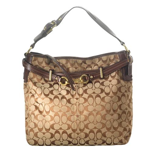 Coach Hamptons Signature Large Hobo Handbag 