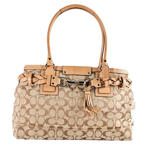 Coach Hamptons Signature Medium Carryall Tote 