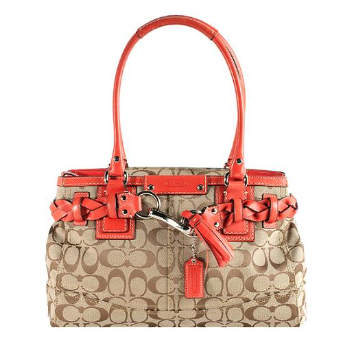 Coach Hamptons Signature Medium Carryall Tote 