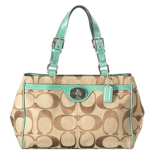 Coach Hamptons Signature Medium Carryall Tote