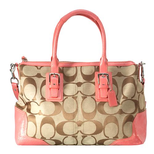 Coach Hamptons Signature Satchel Handbag