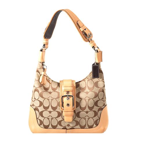 Coach Hamptons Signature Small Hobo Handbag