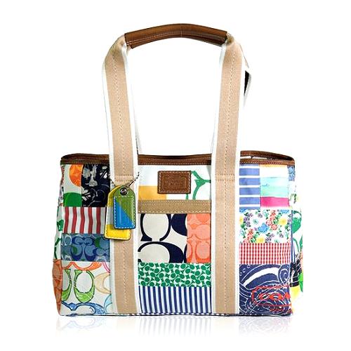 Coach Hamptons Weekend Patchwork Tote