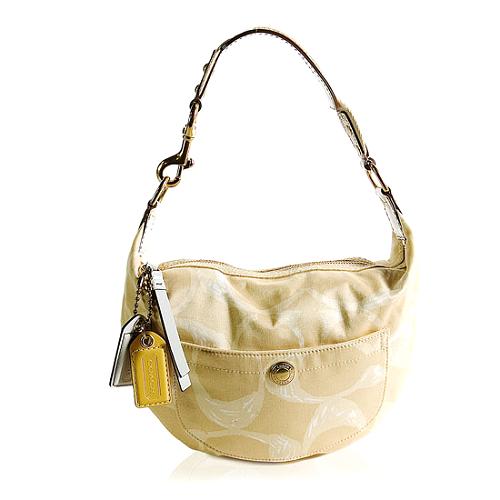 Coach Hamptons Weekend Small Signature Scribble Hobo Handbag