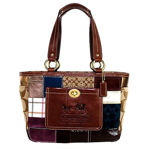 Coach Holiday Patchwork Gallery Tote