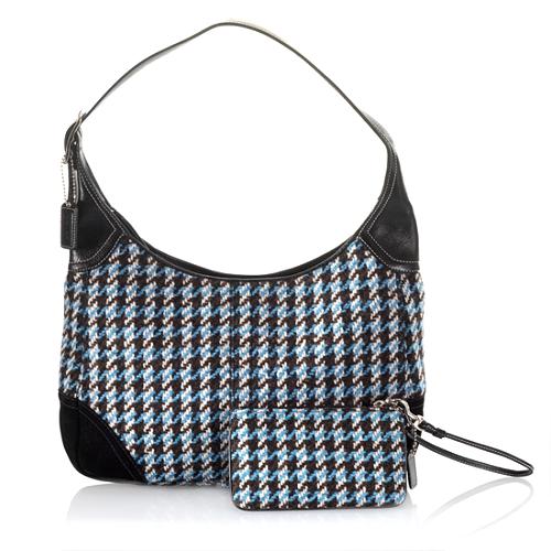 Coach Houndstooth Amanda Hobo Handbag