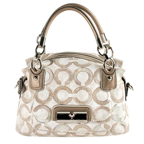 Coach Kristin Sequin Op Art Satchel Handbag