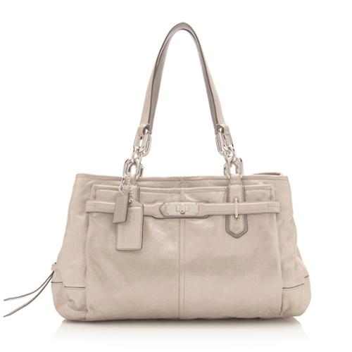 Coach Metallic Leather Chelsea Jayden Carryall Tote 