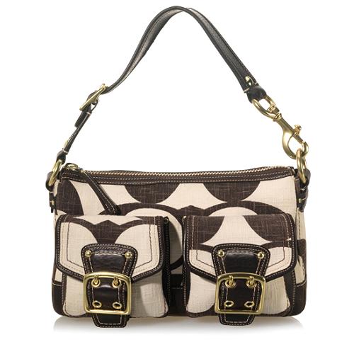 Coach Legacy Signature Cotton Shoulder Handbag