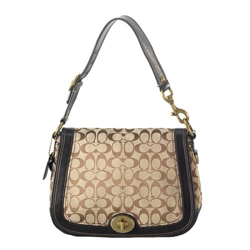 Coach Legacy Signature Flap Shoulder Handbag