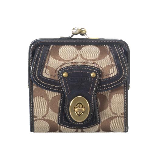 Coach Legacy Signature Framed French Wallet