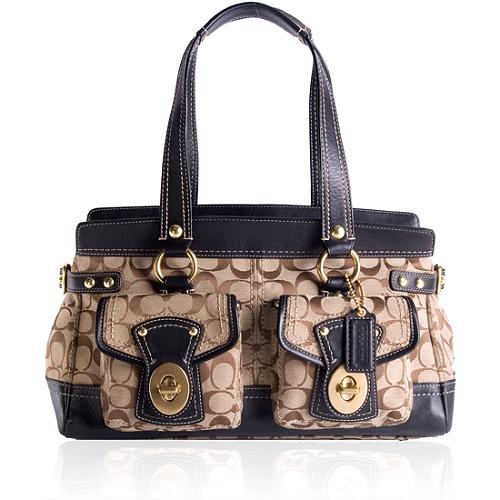 Coach Legacy Signature Satchel Handbag 