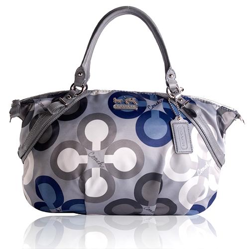 Coach Madison Clover Print Large Sophia Satchel Handbag