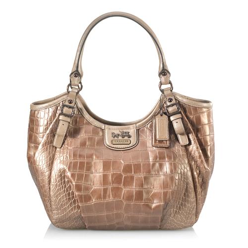 Coach Madison Embossed Croc Abigail Shoulder Handbag