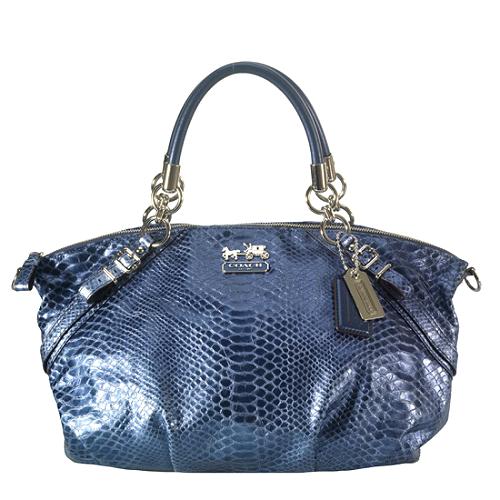 Coach Madison Embossed Python Sophia Satchel Handbag