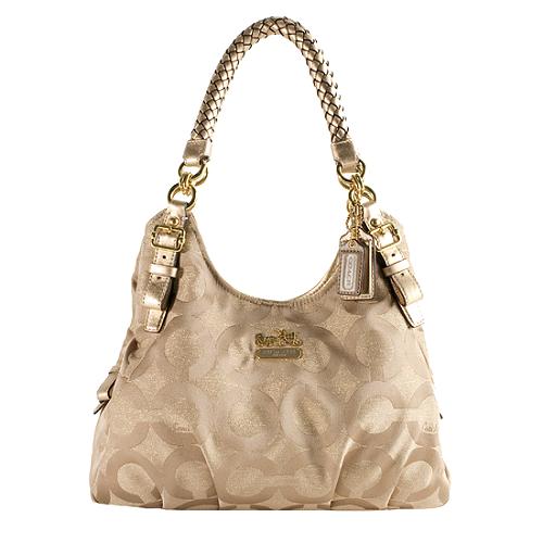 Coach Madison Metallic Op Art Maggie Shoulder Handbag