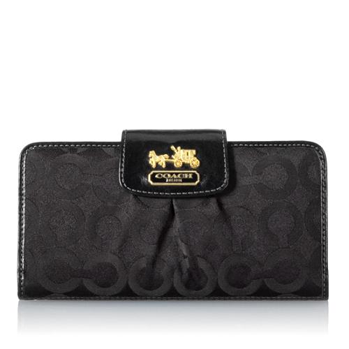 Coach Madison Op Art Checkbook Wallet