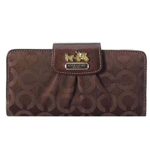 Coach Madison Op Art Checkbook Wallet