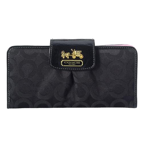 Coach Madison Op Art Checkbook Wallet