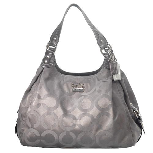 Coach Madison Op Art Large Maggie Shoulder Handbag