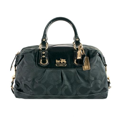 Coach Madison Op Art Sateen Sabrina Satchel Handbag