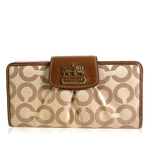 Coach Madison Op Art Slim Checkbook Wallet 