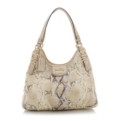 Coach Madison Python Embossed Maggie Shoulder Bag