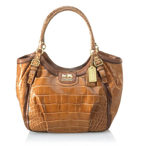 Coach Madison Spectator Embossed Exotic Abigail Shoulder Handbag