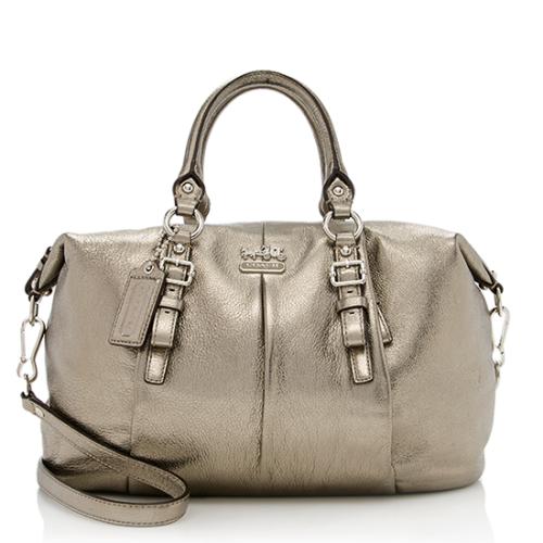 Coach Metallic Leather Madison Juliette Satchel