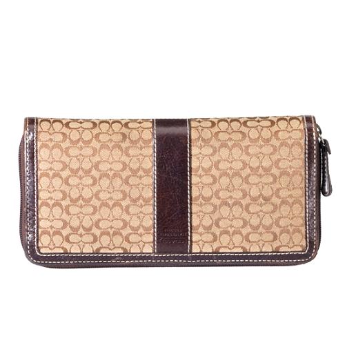 Coach Mini Signature Zip Around Wallet