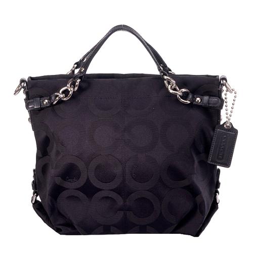 Coach Op Art Sateen Brooke Hobo Handbag