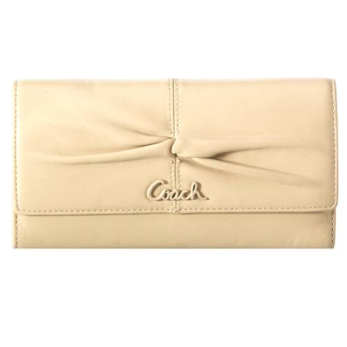 Coach Parker Leather Checkbook Wallet