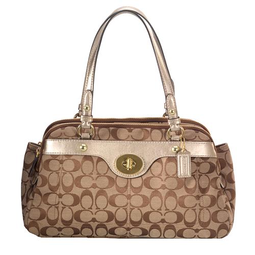 Coach Penelope Signature Turnlock Satchel Handbag