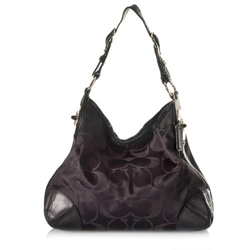 Coach Peyton Signature Sateen Shoulder Handbag 