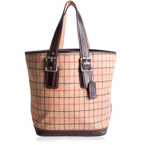 Coach Plaid Tote