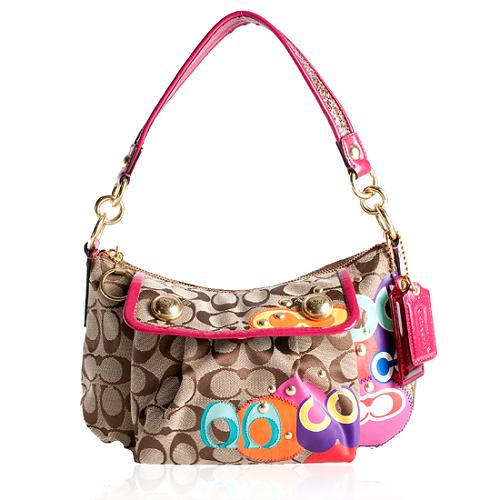 Coach Poppy Applique Groovy Shoulder Handbag