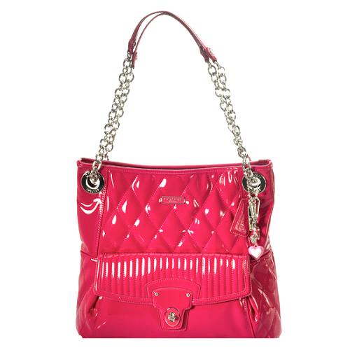 Coach Poppy Liquid Gloss Slim Tote 