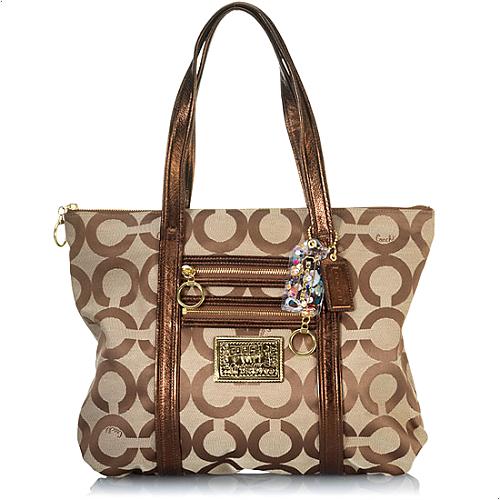 Coach Poppy Op Art Glam Tote