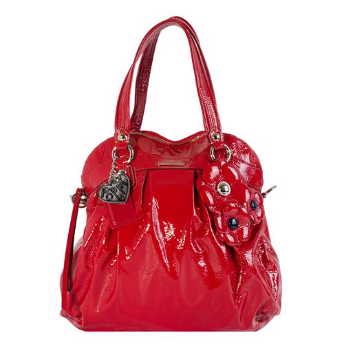 Coach Poppy Patent Leather Floral Highlight Tote with Accessories