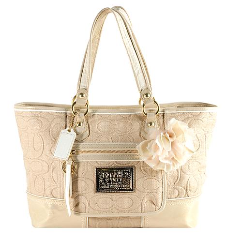 Coach Poppy Signature Straw Tote