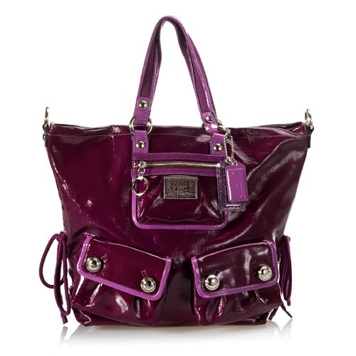 Coach Poppy Spotlight Patent Leather Shoulder Handbag