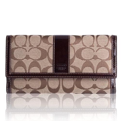 Coach Signature Checkbook Wallet