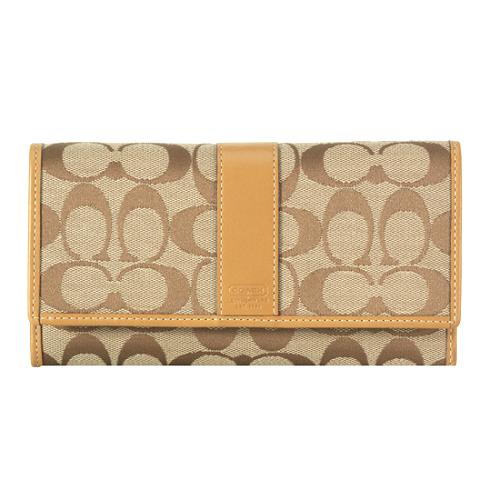 Coach Signature Checkbook Wallet